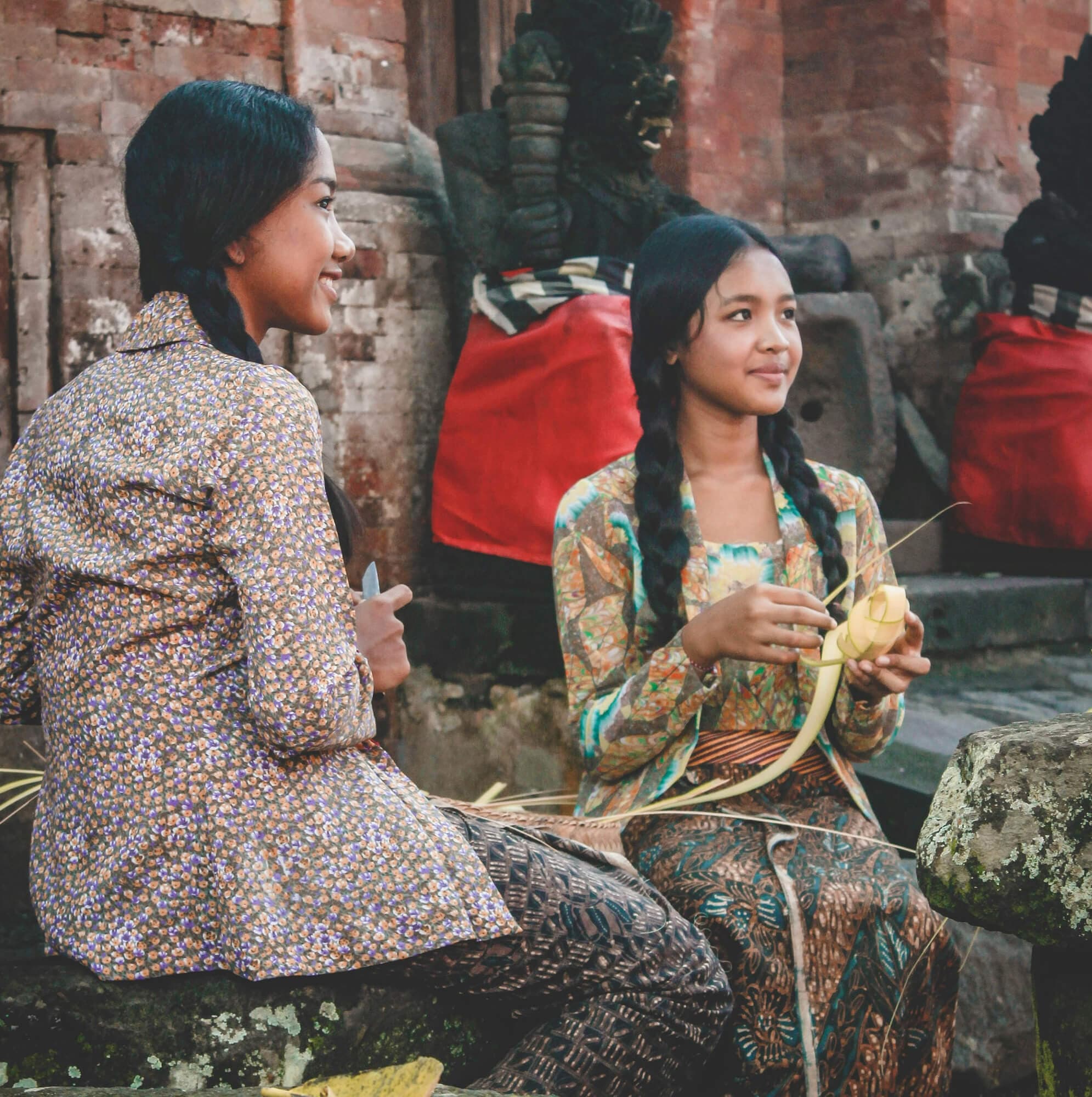 Young ladies, smiling